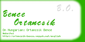 bence ortancsik business card